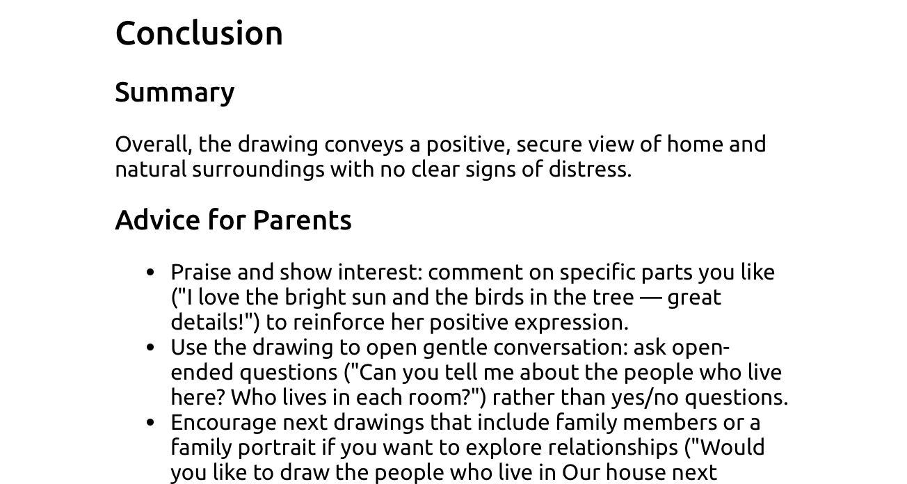 View the analysis results